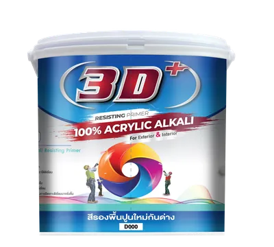 กล.สีรองพื้นปูนใหม่กันด่าง 3D White(ฟ้า) 3.5Lit D-000