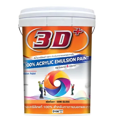 ถัง สีน้ำ ภายนอก 3D (แดง)17L. White(ขาว) D-100